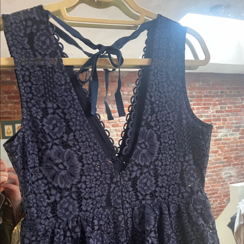 Foxiedox Navy Peplum dress - Picture 7 of 15